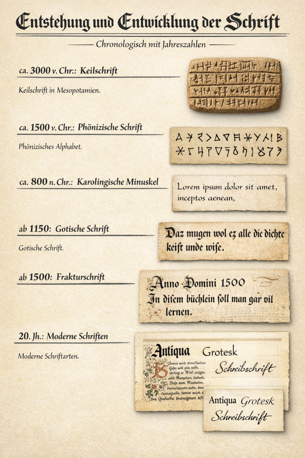 Entstehung der Schrift