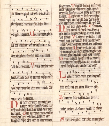 Originalseite aus der Jenaer Liederhandschrift