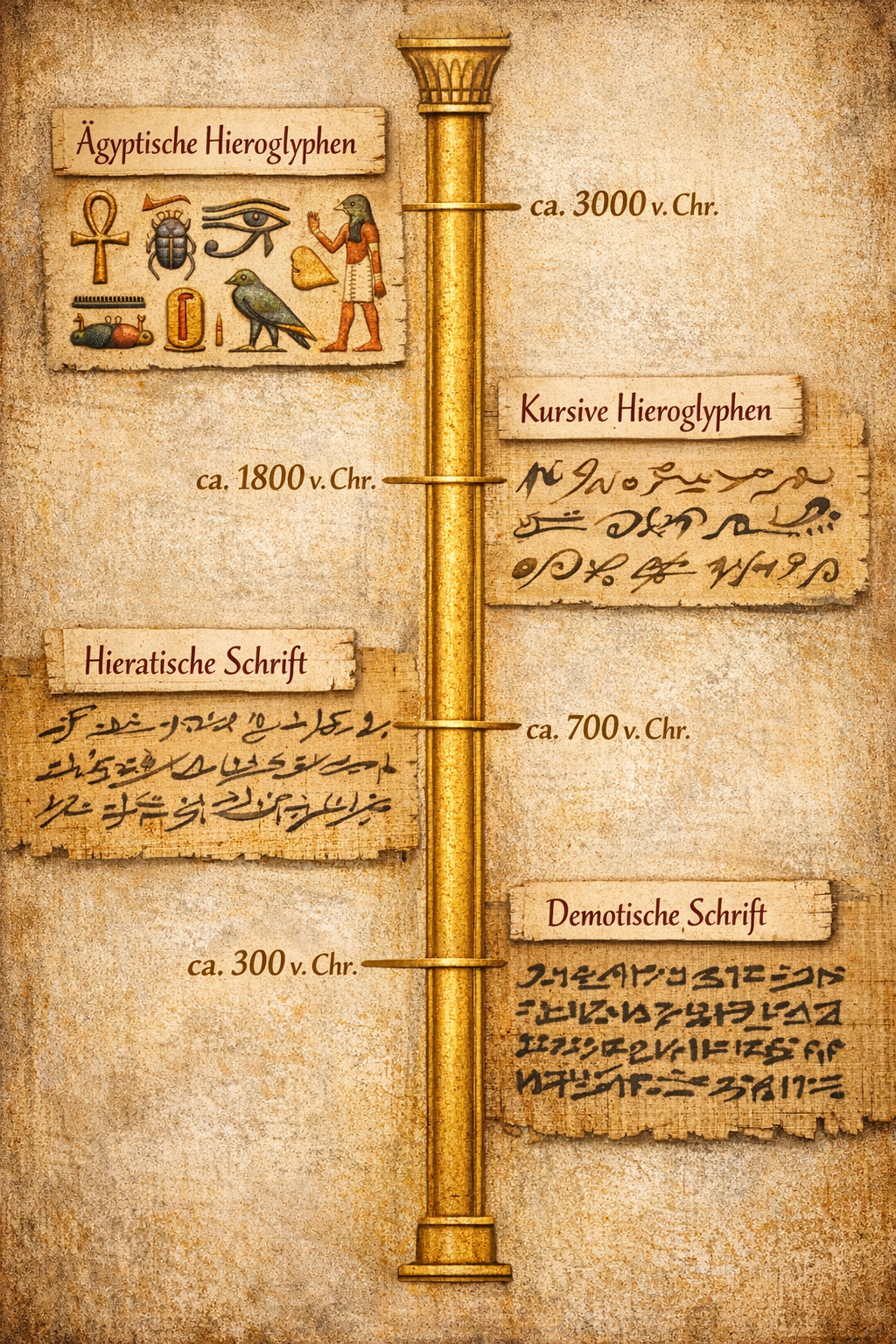 Hieroglyphen aus dem alten Ägypten