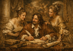 Gelehrter Schreiber im Barock